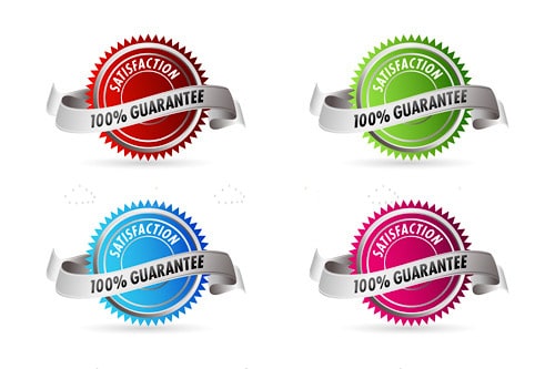 100% Satisfaction Guarantee Labels